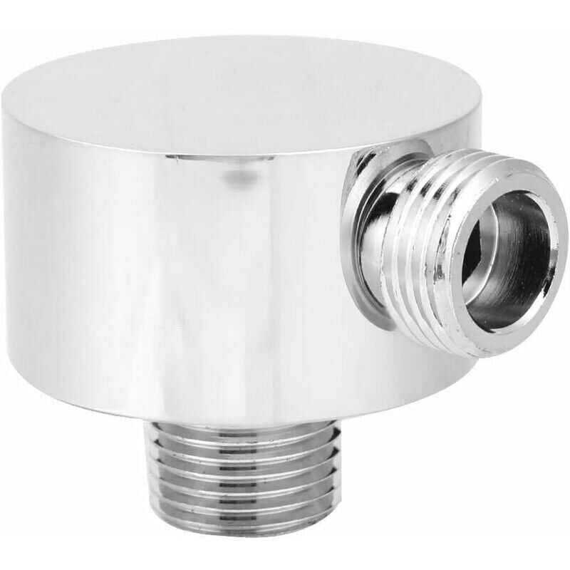 Brass Wall Mount Supply Elbow for Hand Shower, G1/2 Round Shape Shower Hose Connector Shower Outlet Elbow for Hand Shower