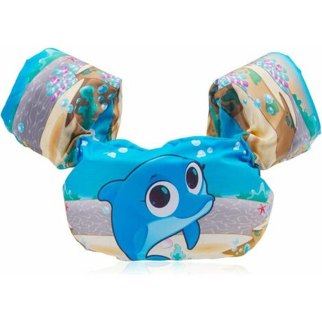 Brassard Enfant, Gilet de Natation,Brassards Gonflables pour Enfants de 2 à 6 Ans, 14-25 kg-bleu