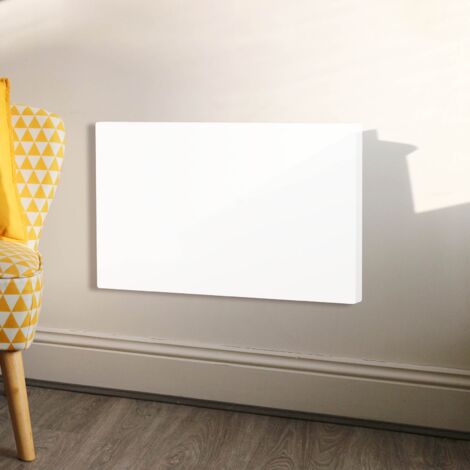 BRAST Infrarot Hybridheizung mit Thermostat 1000 Watt inkl. Wandhalterungen & Standfüße Made in Europe 2in1 Funktion Konvektionsheizung & Infrarotheizung
