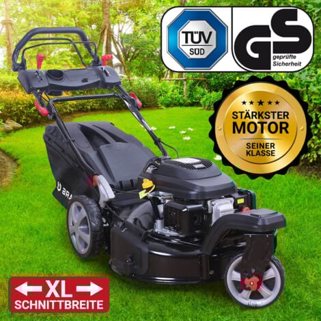 BRAST Antrieb Elektrostart 53cm Schnittbreite 224ccm Stahlgehäuse 60L Fangkorb 4-Takt Motor TÜV