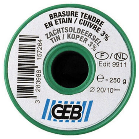 Brasure Tendre Etain/Cuivre 97% / 3%    250g - GEB