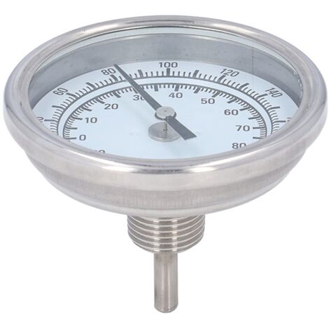 Bratthermometer mit Sofortanzeige, 83-mm-Zifferblattthermometer (-15 °C bis 90 °C) und Fleischthermometer mit Edelstahlschaft, professionelles Herdplattenthermometer