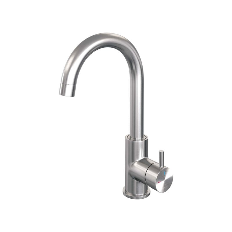 Brauer Brushed Edition Mitigeur bec rotatif avec poignée type R2 ColdStart Nickel brossé