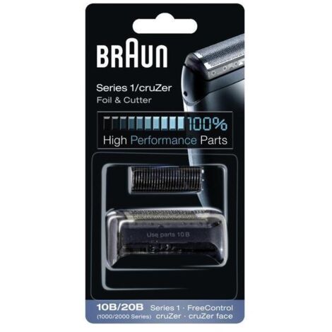 Braun 10B Scherfolie und Klingenblock Schwarz 1 Set