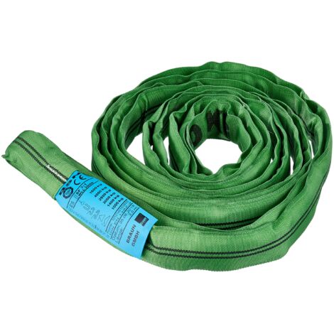 Braun 20061RS - Cinghia circolare 2000 kg, portata 6 m, infinita con anima in poliestere, colore: Verde