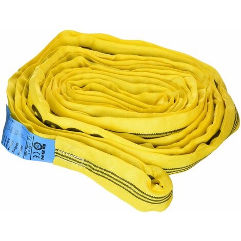 Braun 30081RS - Imbragatura rotonda, portata 3000 kg, circonferenza 8 m, con nucleo in poliestere, colore: Giallo