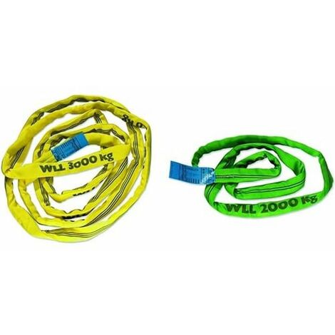 Braun 30101Rs - Imbragatura Rotonda, Portata 3000 Kg, Circonferenza 10 m, con Nucleo in Poliestere, Colore: Giallo