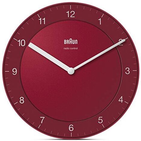 Braun BC 06 R-DCF Orologio da Parete Radiocontrollato Rosso