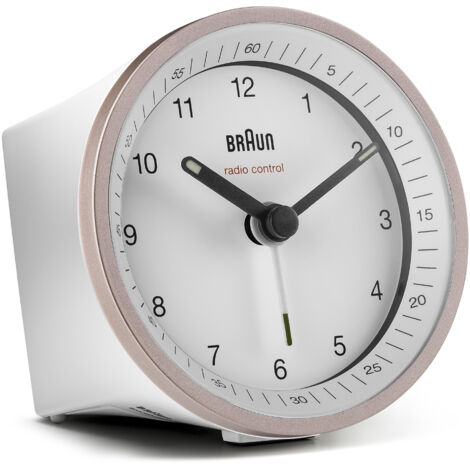 Braun BC07 Sveglia analogica Rosa, Bianco