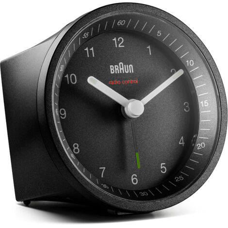 Braun BC07B-DCF - Wecker mit Crescendo-Alarm, Snooze-Funktion und Beleuchtung, Farbe Schwarz