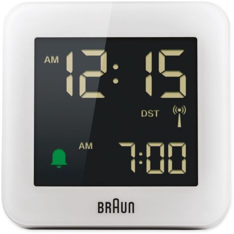 Braun BC09-DCF Digitaler Wecker Weiß