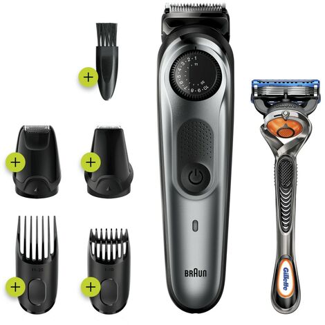 Braun BeardTrimmer BT7220 Negro, Gris