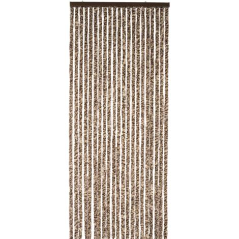 Braun-beige Gardine mit Chiffon WERKA PRO  120 x 220 cm
