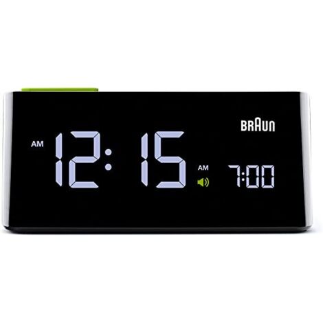 Braun BNC016 Réveil numérique noir design épuré