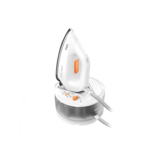 Braun Centro de Planchado IS2132WH 2.400 W. Suela Deslizante. Deposito 1.5L. Anti-goteo Digital. Color Blanco