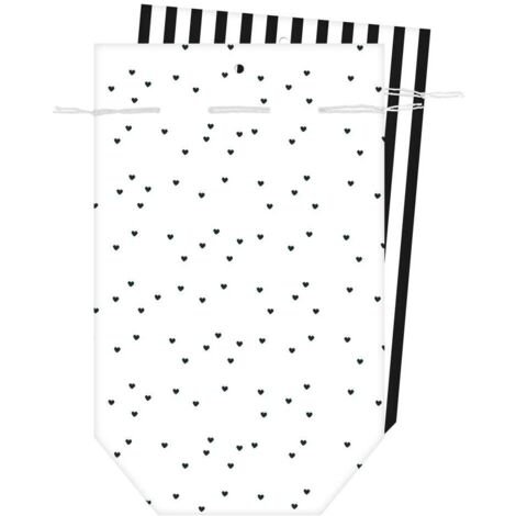 Braun & Company Geschenktasche schwarz weiß 16 x 26 cm Geschenkverpackungen