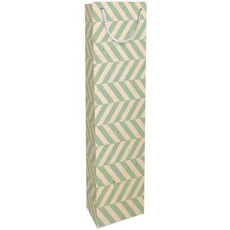 Braun & Company Geschenktragetasche Fischgrät Graspapier 9 x 36 x 7cm Papiertüte