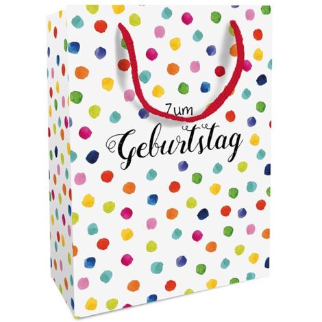 Braun & Company Geschenktragetasche Happy Dots 25 x 33 x 11 cm Papiertüte