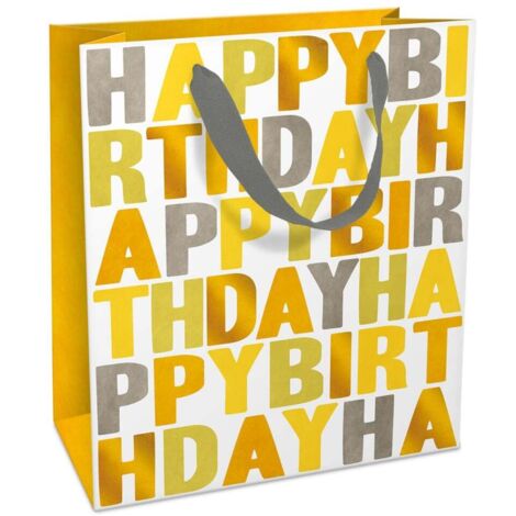 Braun & Company Geschenktragetasche Unique Birthday Sunny 18 x 21 x 8 cm Partytüten