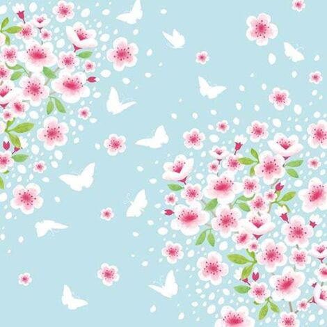 Braun & Company Servietten Cherry Spring, 33 x 33 cm 20er Pack Tischservietten