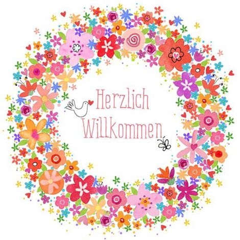 Braun & Company Servietten Herzlich Willkommen 33x33cm 20er Pack Tischservietten