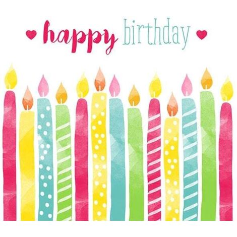 Braun & Company Servietten Motiv Birthday Candles 33 x 33 cm - 20er Pack Partydekoration