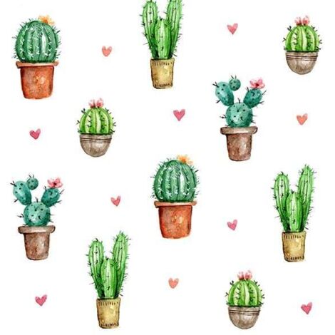 Braun & Company Servietten Motiv Cactus Love 33 x 33 cm - 20er Pack Partydekoration
