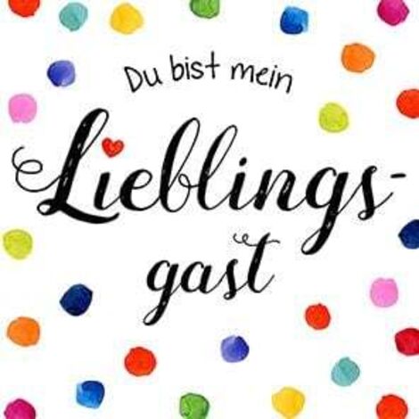 Braun & Company Servietten Motiv Mein Lieblingsgast 33x33cm Tischservietten