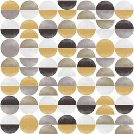 Braun & Company Servietten Motiv Soft Circles gold 33x33cm Tischservietten