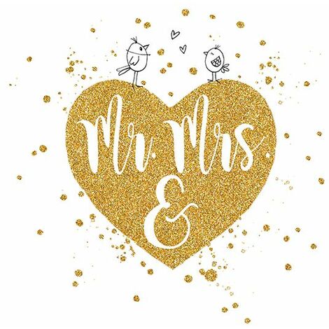 Braun & Company Servietten Motiv Wedding Heart 33 x 33 cm - 20er Pack Partydekoration