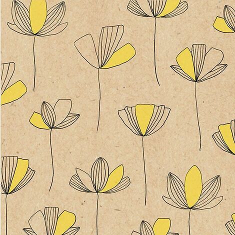 Braun & Company Servietten natur gelb 33 x 33 cm - 20er Pack Partydekoration