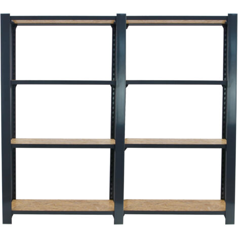Braun Étagère industrielle antracite OSB 2 modules