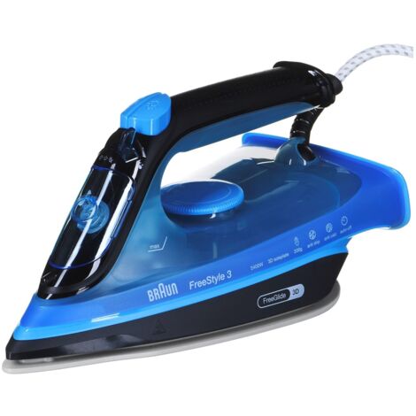 Braun FI3194BK Dampfbügeleisen Keramiksohle 2400 W Schwarz, Blau