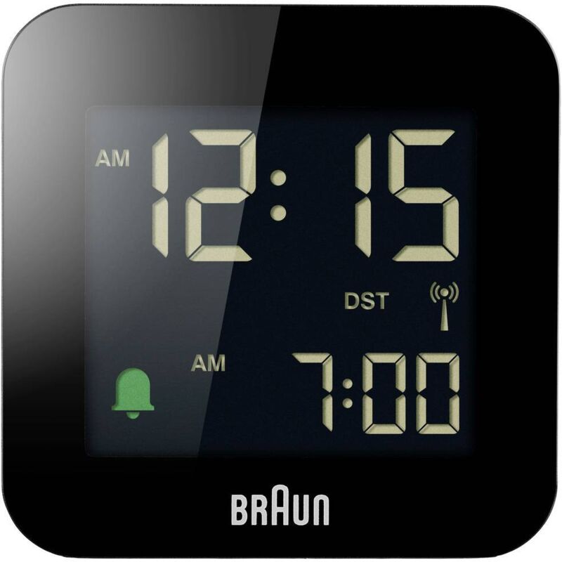 Braun - Funkwecker digital 5,7x5,7x2cm schwarz