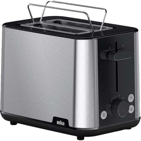Braun HT 1510 BK Grille-pain sans BPA acier inoxydable, noir