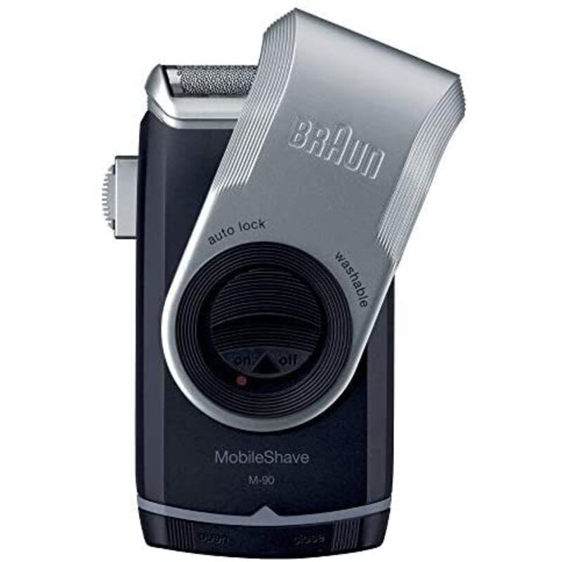 Braun MobileShave PocketGo M90 Bleu, Argent