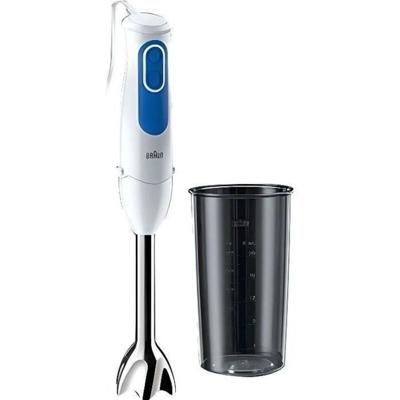 Braun - MQ3000WH Mixeur plongeant Smoothie Plus - Blanc et Bleu