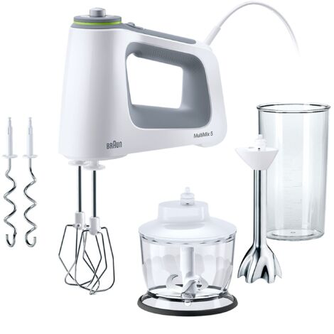 Braun MultiMix 5 HM 5137 Sbattitore manuale 750W Grigio, Bianco