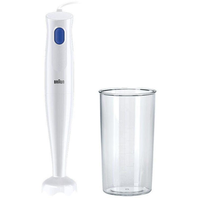 Braun Weiß Multiquick 1 Mq 10.001P Wh 0,6 L Pürierstab 450 W Blau,