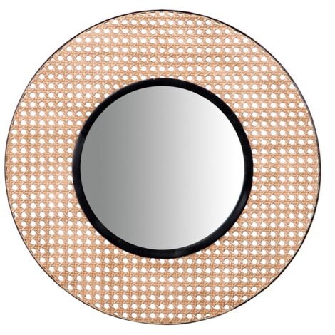 Braun-schwarzer Metallgitterspiegel 70X2X70 cm