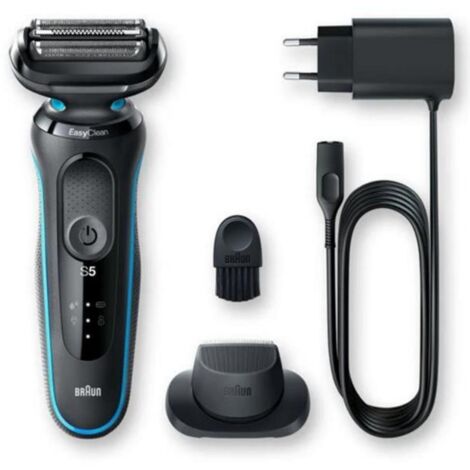 Braun Series 5 51-M1200s Rasoir à grille Tondeuse Noir, Bleu
