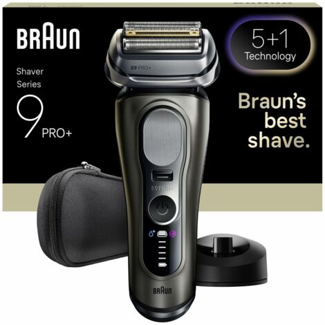Braun Series 9 Pro+ 9615S Rasoio Trimmer Nero, Grigio