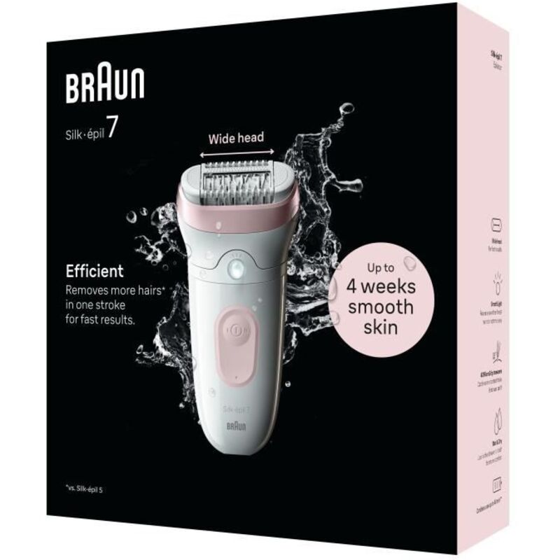 Braun Silk-épil 7 7-000 Rose, Blanc