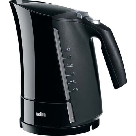Braun WK500 Aquaexpress Wasserkocher schwarz (3000 Watt, 1,6 Liter)