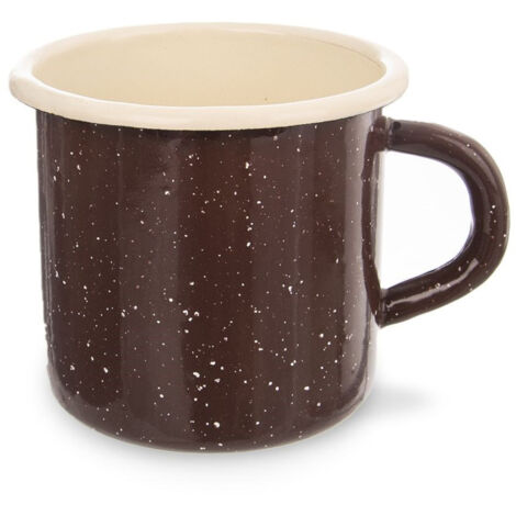 Braune Emaille-Tasse BRAUN 400 ml