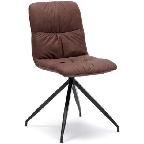Braune Samt-Effekt-Mikrofaser-Stühle, 4er-Set, 438xH. 86,5 cm