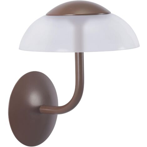 Braune Wandleuchte Eclipta II mit warmweißem 3000K-LED-Licht