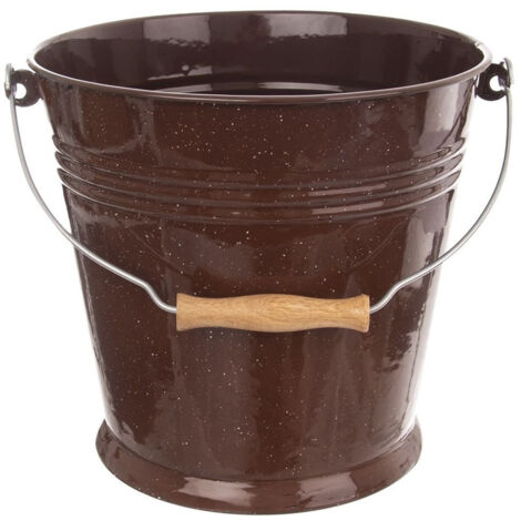 Brauner 10-Liter-Lebensmitteleimer aus Edelstahl