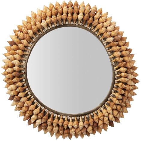 Brauner Muschelspiegel 90X3X90 Cm