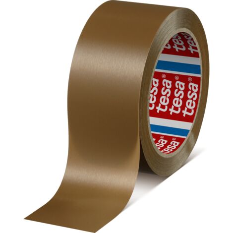 Braunes, raues PVC-Verpackungsband, 66 m x 50 mm, 4100 Tesa